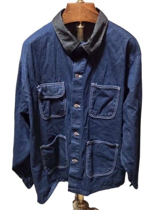 Bob Barker Other - Vintage Bob Barker Denim Chore Work Prison Jean Jacket Blue Cotton Size 2XL